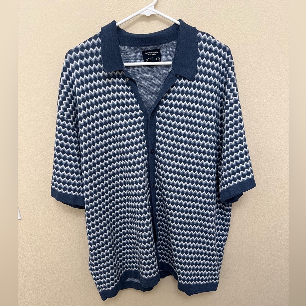 Abercrombie knit short sleeve button down